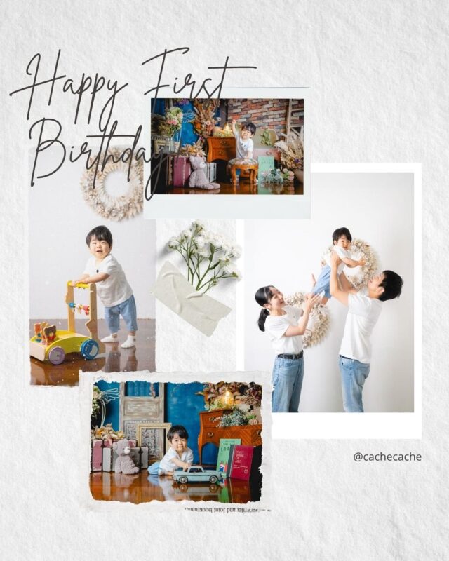𝟭𝘀𝘁 Anniversary🎉

1歳アルバムプラン
￥39,000(データ･A3サイズ3面見開きアルバム付き)

スタジオまたは洞峰公園お選び頂けます🍀*゜
ご家族ごきょうだい写真も含まれております😌

┈┈┈┈┈┈ 𖤣𖥧𖥣𖡡𖥧𖤣 ┈┈

カシュカシュスタジオご利用方法
①ご予約＆お問合せ
⭐️お電話 029-850-3890
⭐️公式LINE
⭐️予約、問い合わせフォー厶(@cachecache_tsukubaハイライト〈プラン･料金〉)

からご予約＆お問合せ📞
スタジオの見学や打ち合わせも無料で承っております😌
※tsukuba.cache2@gmail.comのメールを受信できるよう事前にご確認をお願いします

②ご来館
③データ＆アルバム等の受け取り
アルバム等の商品はご自宅へ郵送でお届けいたします📮
撮影当日に《よく出来ましたカット10枚》をLINEにてお渡しさせて頂きます✨️

@cachecache_tsukuba
茨城県つくば市二の宮2-17-10 パークサイド洞峰A号
open平日/11:00~18:30
closed火曜

 #カシュカシュ  #１歳